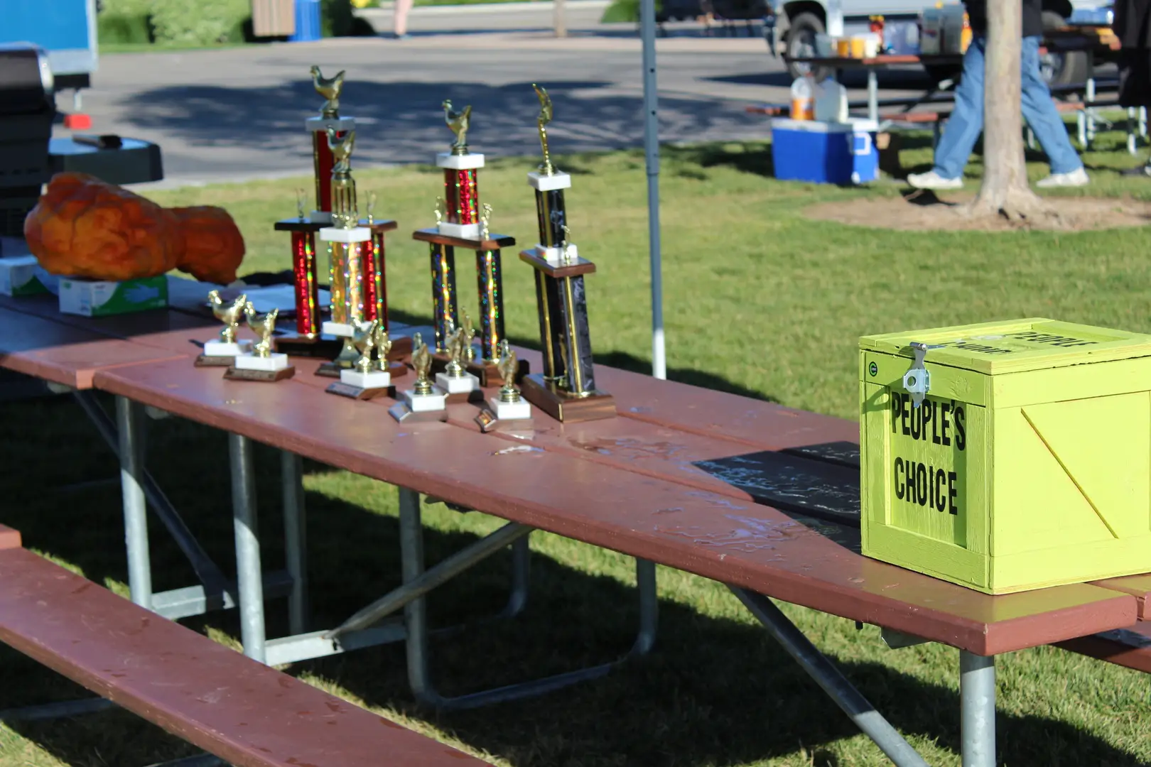 Trophies for the winners of Wing-Off